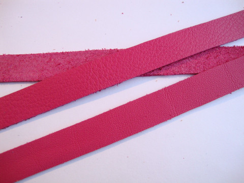 TierraCast Nahkanauha fuksianpunainen 12,5 mm/pituus 25 cm