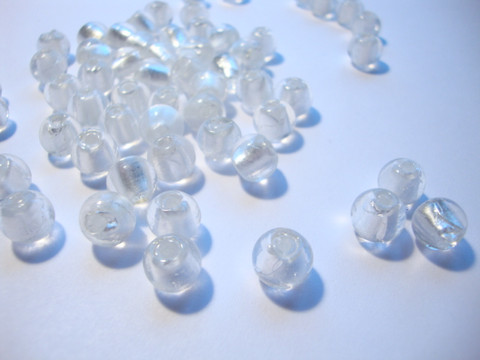 Folio lasihelmi valkoinen pyöreä 8 mm (10 kpl/pss)