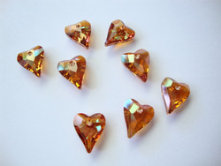 Swarovski kristalli sydänriipus kuparinvärinen Copper 12 mm