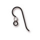 TierraCast Niobium korvakorukoukku 20 x 9 mm musta/sterlinghopea pallo 3 mm (2 kpl/pss)