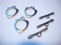 TierraCast salpalukko Forged hopeoitu 23 x 18 mm
