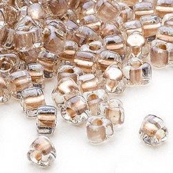 Miyuki siemenhelmi kolmio 4x4x3 mm kirkas-beige sisus TR1124 (10g/pss)