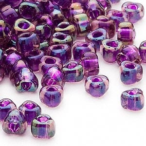 Miyuki siemenhelmi kolmio 4x4x3 mm violetti-sininen sisus TR1832 (10 g/pss)