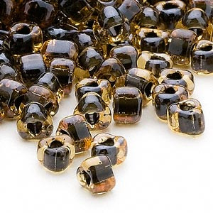 Miyuki siemenhelmi kolmio 4x4x3 mm meripihka-tummanruskea sisus TR1840 (10 g/pss)