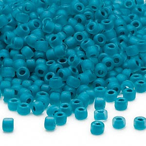 Japanilainen siemenhelmi matta läpikuultava turkoosi #06 (n.3,3 mm/reikä n. 1,7 mm) 10 g pussi