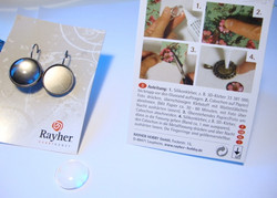 Rayher korvakoru tumma harmaa (antiikkihopeanvärinen)/oksidoitu 17 mm + lasikapussi (1 pari/pakkaus)