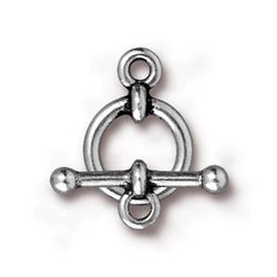 TierraCast salpalukko hopeoitu 18 x 12 mm/salpa 20 mm