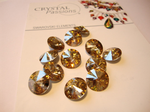 Swarovski kristalli rivoli kulta Golden shadow pyöreä 12 mm