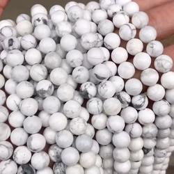 Kivihelmi Howliitti valkoinen / harmaa pyöreä 8 mm (20 kpl/pss)