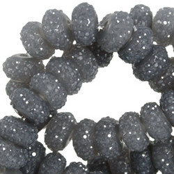 Kimallerondelli tumma harmaa 6 x 8 mm (10 kpl/pss)