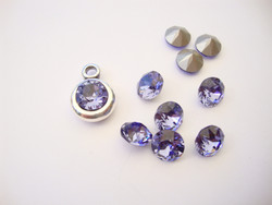 Swarovski kristalli rivoli violetti (tanzanite) pyöreä 8 m SS39 (2 kpl/pss)