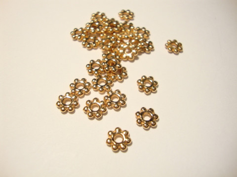 DQ Metallihelmi/pallorondelli ruusukulta 5,6 x 1,4 mm (20 kpl/pss)