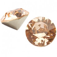 Swarovski kristalli rivoli vaalea persikanpunainen pyöreä 8 mm SS39 (2 kpl/pss)