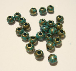 Boho metallihelmi kuparipatina 4 mm (10 kpl/pss)