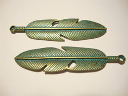 Boho riipus Sulka kuparipatina 62 x 15 mm