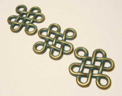 Boho Korulinkki / riipus Barokki kuparipatina 17 x 14 mm (2 kpl/pss)