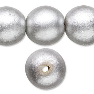 Puuhelmi Metallic hopea pyöreä 20 mm (10 kpl/pss)