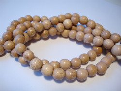 AA Puuhelmi luonnonvärinen/natural pyöreä n. 8 mm (n. 52 kpl/nauha)
