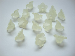 Akryylihelmi kellokukka keltainen pieni 11 x 7 mm (10 kpl/pss)