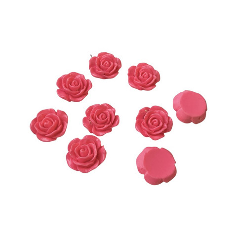 Akryylihelmi/kapussi Ruusu kiiltävä vaalea pinkki tasapohjainen 20 mm