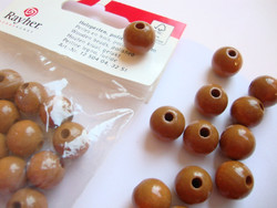 Rayher Puuhelmi keskiruskea pyöreä 8 mm (82 kpl/pss)