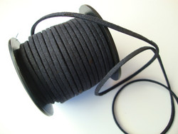 Mokkanauha (faux suede) tummansininen 2,5 x 1,2 mm (m-erä 5 m)