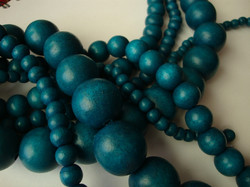 Puuhelmi Teal /petroolinvärinen pyöreä 20 mm (10 kpl/pss)