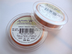 Beadalon Artistic Wire -metallilanka natural (kuparinvärinen) 28 Gauge = 0,32 mm (36 m)
