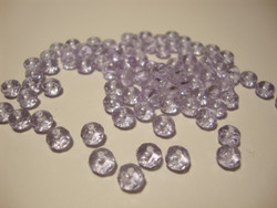 Tsekkiläinen fasettihiottu lasihelmi rondelli vaalea lila/laventeli 3 x 5 mm (30 kpl/pss)
