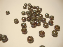 Tsekkiläinen fasettihiottu lasihelmi rondelli opaakki metalliharmaa 3 x 5 mm (30 kpl/pss)