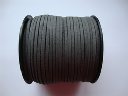 Mokkanauha (faux suede) tummanharmaa 3 x 1,4 mm (m-erä 5 m)