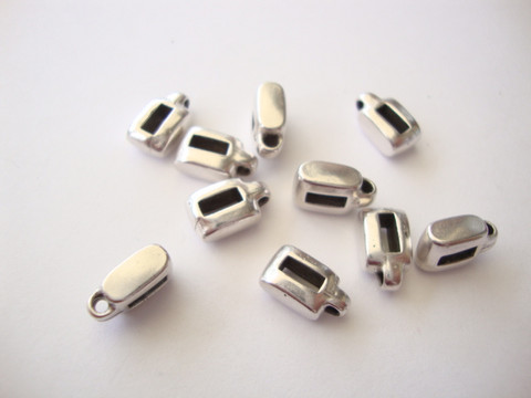 Metallihelmi/hela (slider) riipuspidike 4 x 11 mm 5 mm nahkanauhalle