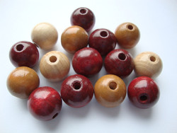 Rayher Puuhelmimix (puuhelmisekoitus) ruskea/luonnonsävyt 12 mm (32  kpl/pss)