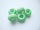 Fasettihiottu/särmikäs lasihelmi vihreä rondelli 6 x 13 mm, suurireikäinen (5 kpl/pss)