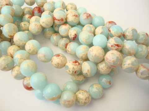 Jaspis (Aqua Terra Jasper) vaaleansininen 8 mm (20 kpl/pss)
