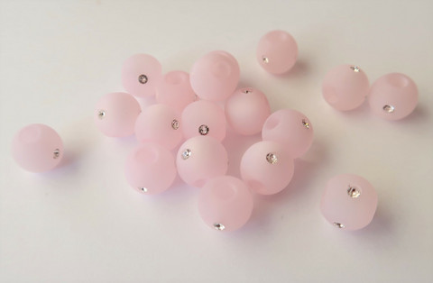 Polarishelmi Swarovskin strasseilla vaaleanpunainen matta 10 mm (2 kpl/pss)
