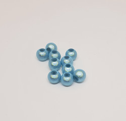 Akryylihelmi heijastava pyöreä 6mm turkoosi 50kpl/pss