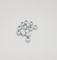 Akryylihelmi heijastava pyöreä 6mm valkoinen 50kpl/pss