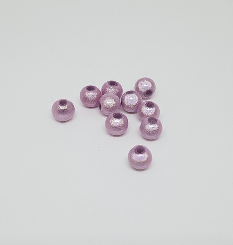 Akryylihelmi heijastava pyöreä 6mm vaaleanpunainen 50kpl/pss