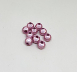 Akryylihelmi heijastava pyöreä 8mm vaaleanpunainen 35kpl/pss