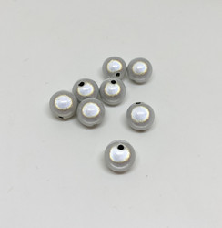 Akryylihelmi heijastava pyöreä 10mm valkoinen 30kpl/pss