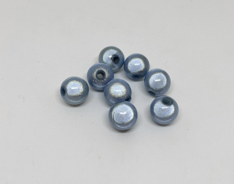 Akryylihelmi heijastava pyöreä 10mm vaalea sininen 30kpl/pss