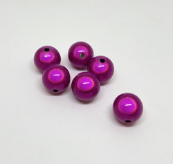 Akryylihelmi heijastava pyöreä 12mm fuksia 20kpl/pss