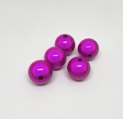 Akryylihelmi heijastava pyöreä 14mm fuksia 10kpl/pss