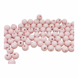 Akryylihelmi pyöreä 8 mm vaaleanpunainen matta 30kpl/pss