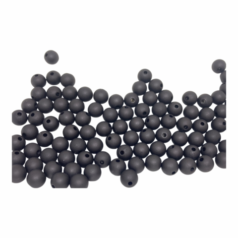 Akryylihelmi pyöreä 8 mm musta matta 30kpl/pss