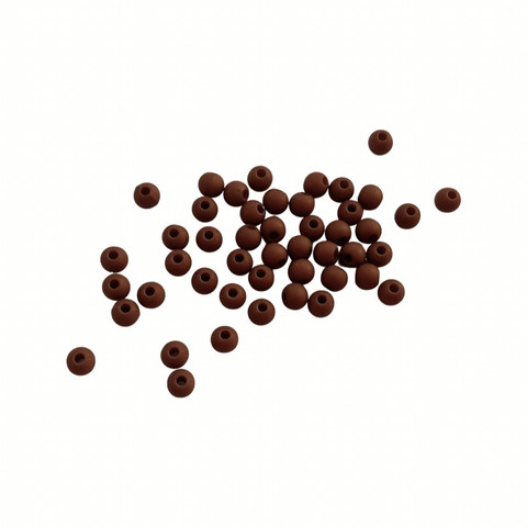 Akryylihelmi 4 mm ruskea matta 3g (n.100 kpl)