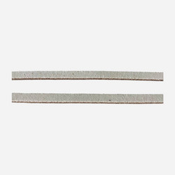 Nahkanauha luonnonvalkoinen litteä 5 mm leveä (1,25 metriä)