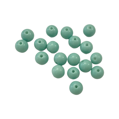 Lasihelmi  opaakki mintunvihreä 8 mm (20 kpl)
