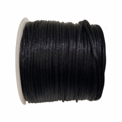Satiininauha musta  1,5 mm (2 metriä)